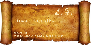Linder Hajnalka névjegykártya